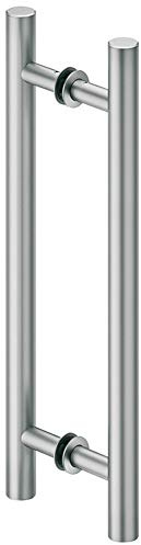 ALPENSTAHL Stangengriff silber matt Ziehgriff Aluminium Stoßgriff für Holz- & Glastüren | Türgriff für Schiebetüren | 400 mm x 300 mm | 1 Paar - Design Schiebetürgriff beidseitig für Zimmertüren