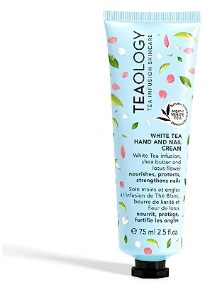 Teaology White Tea Hand and Nail Cream 75 ml I Handcreme und Nagelpflege in einem I schnell einziehend I Naturkosmetik I vegan