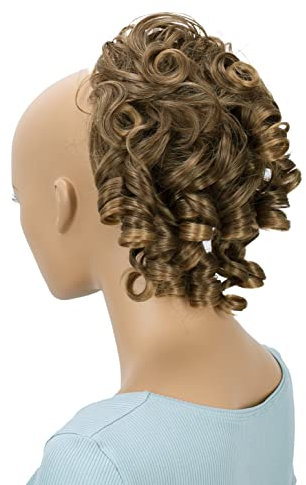 CAISHA Hairpiece Scrunchy Updo Bridal Hairstyles Voluminous Curly Messy Bun Light Brown Mix G9L