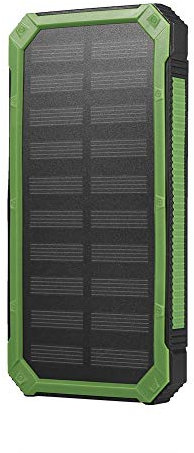 Chargeur Power Bank, Solar Power Bank 20000mAh Grande capacité Convient pour Le Sport Prend en Charge la Charge Solaire Rapide pour Les Voyages à l'extérieur pour la Maison pour l'école(Vert)