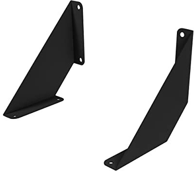 INOXLM Reggimensola da muro | staffa per mensola | reggimensola in ferro | mensola angolare | Staffa per mensola | 2 pezzi (Large - 20 cm, Black)