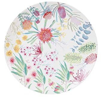 Maxwell & Williams AW0624 Platte oval groß, 37x 23 cm – Porzellan glatt bunt – RBG Native Blooms Blumen – Geschenkbox
