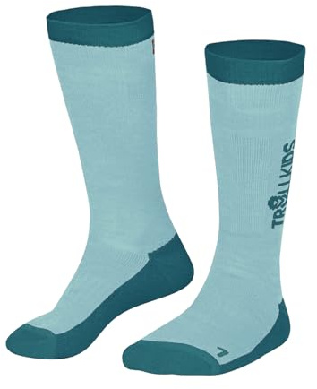 Trollkids Ski Socks Children's Ski Socks, Navy/Teal, 23-26