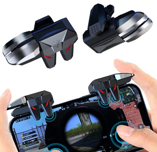 Ozkak Mobile Controller Gaming Triggers Joystick Game Phone L1R1 L2R2 Accessories for PUBG Call of Duty Compatible with iPhone iOS Android Smartphone