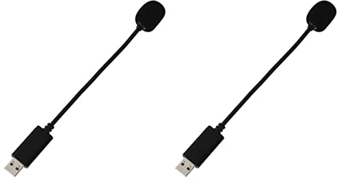 SOLUSTRE Schwanenhalsmikrofon mit 2 Mikrofonen mit Laptop Karaoke USB Flexibles Aufnahmemikrofon Omnidirektional Gesang Spiel Live-Konferenz Desktop-Mini für Gaming Schwarzes Meeting-Kit