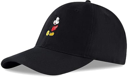 Disney-Baseballkappe für Herren, Mikcy Maus, verstellbare Kappe für Erwachsene, Schwarz, L/XL