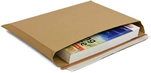 Leo Design A4 Cardboard Envelopes | Pack of 30 Expandable Book Mailers – 350gsm Rigid PIP Large Letter Box, Peel & Seal Sturdy Packaging, Rip-Strip