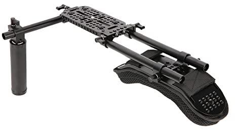 NICEYRIG Camera One-Shoulder Rig, Video Film Making System Kit for DSLR Camera and Camcorder with Shoulder Mount, 20mm Rod, Compatible with Canon Nikon Sony DSLR Camera-542