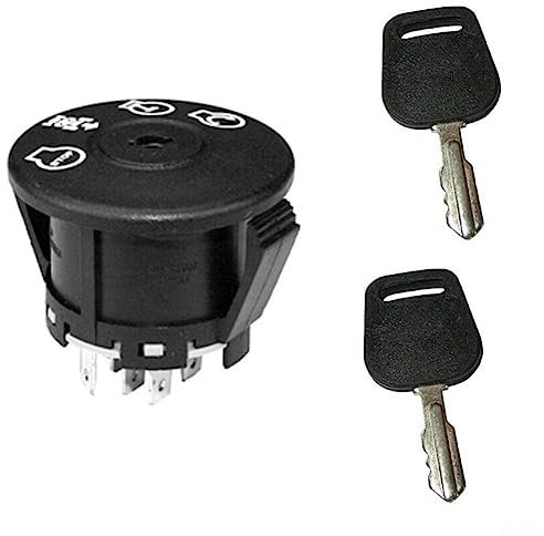 Interrupteur d'allumage de démarrage, interrupteur d'allumage avec clés pour tondeuse à gazon, tondeuse à gazon, outils électriques de jardin compatibles avec Husq-varna