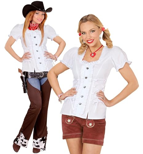 W WIDMANN – blus, bayerin, traditionell blus, damskjorta, ölsäker, cowgirl, sheriff