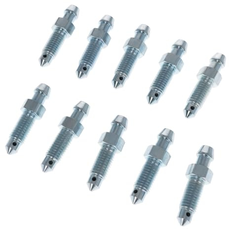 10x Bremssattel Entlüfterschraube Entlüftungsventile M7x1x30.5 mm SW7