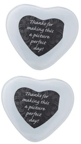 LIFKOME 2stücke Glas Fotountersetzer Herzform Elegante Tischdekoration Für Hochzeiten Verlobungen Und Partys Hochwertige Mit Klarem Design Und Polierter Oberfläche