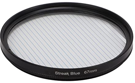 Filter mit Spezialeffekt, blau gestreift, mit Rahmen aus Aluminiumlegierung für Nachtlichter (67 mm)