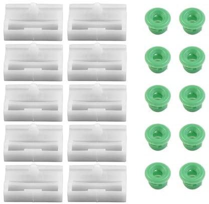 [Replacement] 10 Stück Auto-Seitenschweller-Rock-Clips + 10 x Rocker-Panel-Form-Clips for BMW E36 E46 E90 Zubehör 51711932996/51718184574 WANZHI