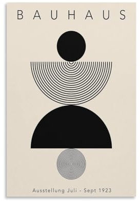 Bauhaus-Ausstellungsposter, abstrakte geometrische Kunst, Poster, Wandkunst, Gemälde, Leinwanddrucke, Dekor-Poster, Kunstwerke, 50 x 75 cm, 8 Stück