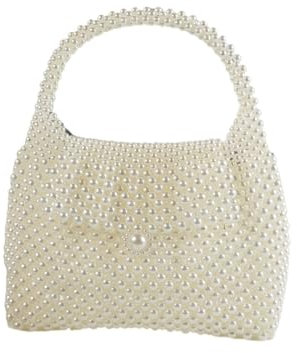 ZLYXZQG Perlen Abendtaschen Wunderschön gewebte Muschelperlen-Geldbörse, stylische Geldbörse, handgemachte Perlen-Geldbörse, Damen-Reisehandtasche, Hochzeitsparty-Dinner-Tasche