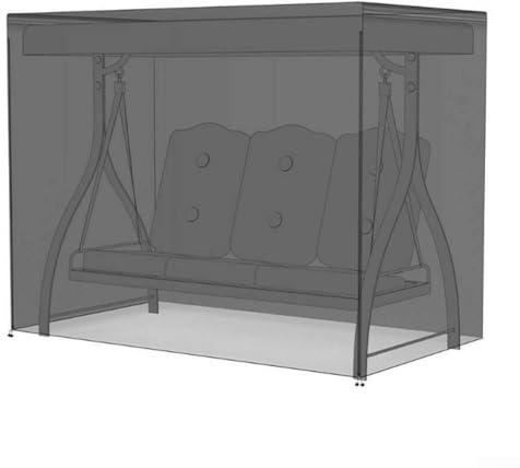 EasyByMall 3-Sitzer-Hollywoodschaukel-Abdeckung, 420D, Winddicht, UV-Schutz, strapazierfähig, groß, für Garten, Terrasse, Schaukel, Sitzbezug (160 * 120 * 170 cm)