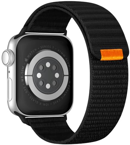 Joehwerr Fabric Band Compatible with Apple Watch Straps 46mm 49mm 45mm 44mm 42mm 41mm 40mm 38mm Women Men, Nylon Stretchy Breathable Sport Loop for iWatch se Ultra3/2/1 Series 11 10 9 8 7 6 5 4