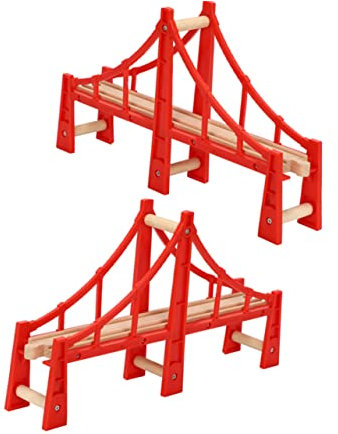 TOKIDNY 2stücke Holzspielzeug Für Spielzeugzüge Zugtrack Zubehör Kompatibel Mit Holzschienen Leicht Und Tragbar Für Und Verbindung Von Zügen