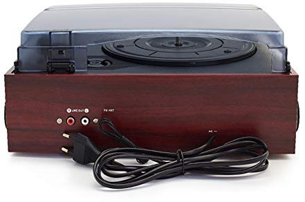 SGKOMN Giradischi in Vinile Multifunzionale Moderno Marrone, Vecchio Giradischi, grammofono Antico, audiocassetta, Radio U, Multifunzione, Bluetooth