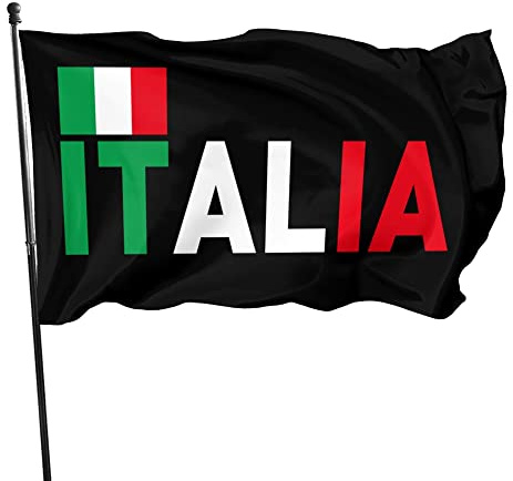Bandera italiana de 90 x 150 cm para decoración de jardín y exterior
