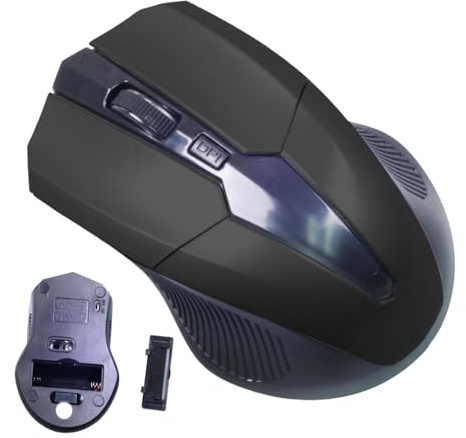 Ratones inalámbricos ópticos - 2.4g de Ratones ergonómicos, Accesorio de computadora USB | Elegante Dispositivo a batería, Puntero de 1200 dpi para Uso de computadora portátil, proyectos Escolares
