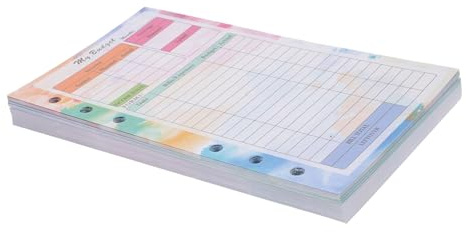 Angoily Carnet Portable De Suivi Des Dépenses Feuilles De Caisse Pour Planification Budgétaire Organisation Facile Des Factures Mensuelles