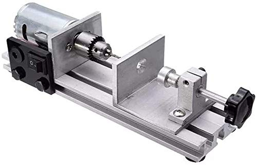 Utensili elettrici, Mini tornio da 24 V e 50 W, Set Standard Fai da Te per la Lavorazione del Legno con mandrino per Trapano Elettrico.