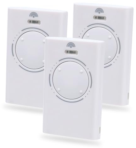 3Pcs Telecomando Cancello, 433,92 MHz XT4 Telecomando Cancello, 4 Canali telecomando per 433, Bianco | Set da 3 Pezzi, Modello XT4 , 4 Canali, 433,92 MHz, Colore Bianco