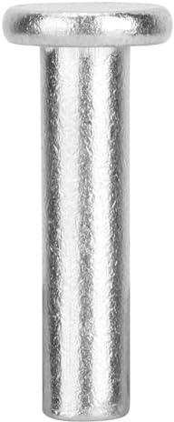 Tissting Remaches de Aluminio Sólidos M6 Cabeza Plana, 20 Piezas Remaches Macizos para Fijación y Unión en Proyectos de Bricolaje y Reparación (Msh*20)