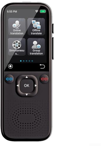 Voice Translator with Large Screen, Offline Language Translator for Real Translation, Portable Travel Interpreter Supporting 142 Languages, Multi Language Communicator Device