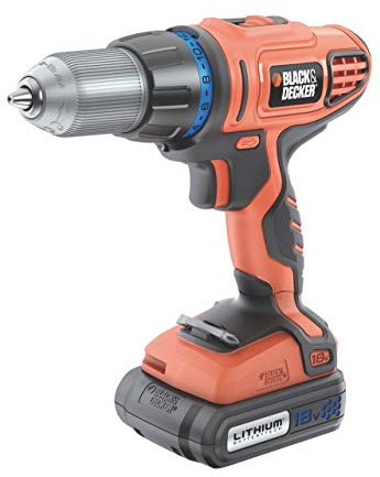 Black + Decker HP186F4LK-QW Akku-Bohrschrauber 18V Lithium-Ionen im Koffer