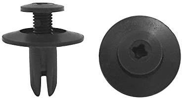 sourcing map 30 x Kunststoff Nieten Spreiznieten verlängert Schraube Verschluss Bumper Clip 6mm für Auto | Bohrung 6mm, Kopf 18mm, Stiel 12mm, Länge 15mm, Dehnniet, Leicht, Isolierend, Für Bus, Zug, Flugzeug, LKW, Langlebig
