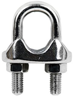 Cofan 18005003 - Pack de 5 Sujetacables (Acero Inoxidable, M-6, Din-741)