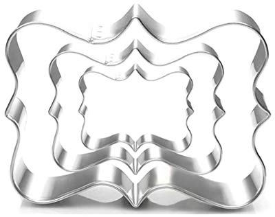 WDYJMALL Lot de 3 emporte-pièces rectangulaires à biscuits en forme de cadre