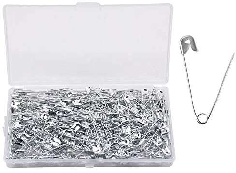 YOFASEN 200 Pezzi Spille di Sicurezza - Spille da Balia Grandi e Piccole Spilla placcata in Nichel - per Abbigliamento Artigianato Artigianato Cucito Creazione di Gioielli, Argento, 43 mm
