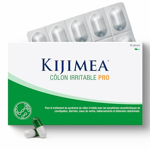 KIJIMEA Côlon Irritable PRO - une aide efficace (1) contre le syndrome du côlon irritable (symptômes tels que diarrhée, maux de ventre, ballonnements) - Efficacité prouvée (1) - 90 gélules