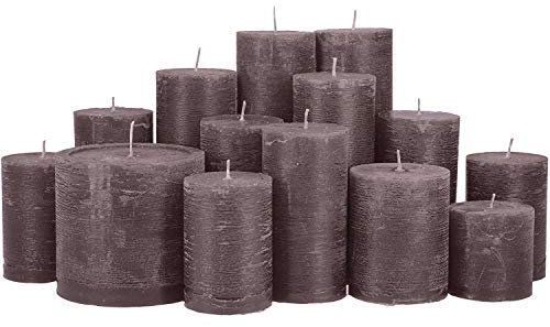 Kerzenset Rustik (grau)