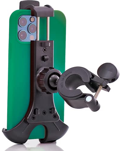 New 2025 Bicycle & Motorcycle Phone Mount - The Most Secure One-Handed Bike Phone Holder for iPhone, Samsung or Any Smartphone. Stress-Resistant and Highly Adjustable. +100 to Safeness & Comfort