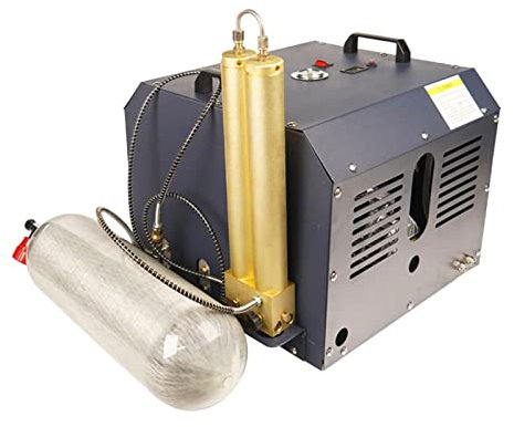 TUXING 4500PSI Tauchluftkompressor, PCP-Kompressor, Hochdruckpumpe, eingebautes Lüfterkühlsystem, zweistufige Filterstation, automatischer Stopp, zum Befüllen von Tauchtauchflaschen, Luftgewehrtank