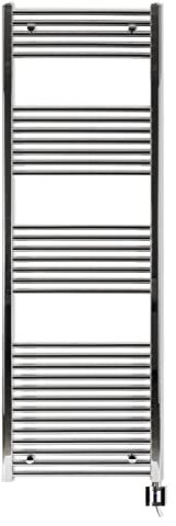 Eco Radiateur - Asciugamani elettrico - Radiatore bagno programmabile - Porta asciugamano con timer - Riscaldamento per bagno - Made in Germany (1775HX500L, Chrome)