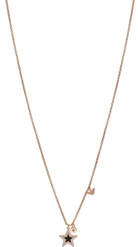 Emporio Armani Damen Halskette aus Messing mit Karabinerverschluss in Roségold