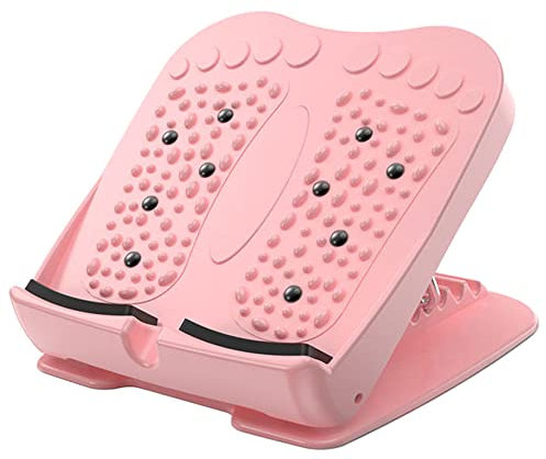LTLCLZ Fitness Yoga Beinstrecker Gerippte Platte 5Gang Verstellbares Neigungspedal Stehend Stretch Calf Home Gym Equipment,Rosa