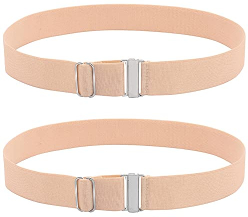 GARGALA Women’s Thigh Garter Belt Adjustable Plus Size Sock Garters for Thick Thigh High (Nude)