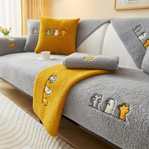 Bobomon Sofa überzug Couch überwurf Sofabezug Ecksofa 1 2 3 4 Sitzer Couch Cover L-Form Abdeckung rutschfeste Sofadecke für Haustiere
