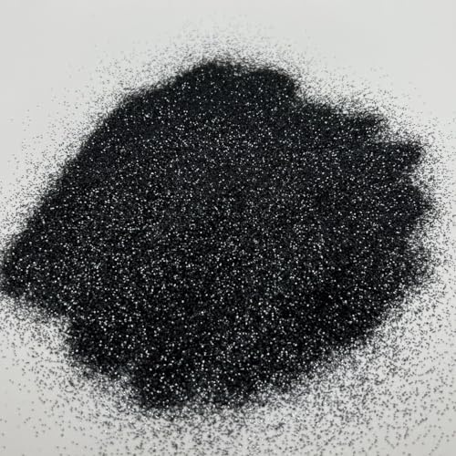 EliteKoopers Schwarzes, ultrafeines Glitzer-Puder für Nagelkunst und Basteldekoration, 100 g
