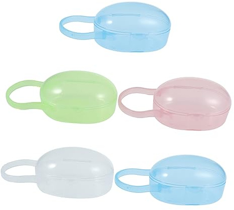 RORPOIR 5piezas Caja Para Guardar Chupetes De Estuche Protector Portátil Para Chupetes Unidades Para Bebés Recién Nacidos Sujeta De Forma
