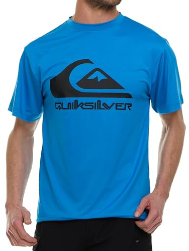 Quiksilver Rashguard für Herren, LSF 50+, groß und hoch, lang- und kurzärmeliges Shirt, Blau (Surf Blue), 4XL Große Größen