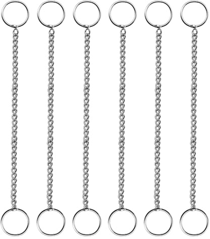 6 Pcs 20 Inch Stained Glass Window Hanging Chain - Window Art Decor, Patio Garden Outdoor Decorative Glass Panels