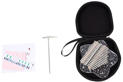 BESPORTBLE Kristallklarer Daumenklavier aus Metall mit Bogen Design zur Stimmungsentlastung 17 Töne Kreatives Musikinstrument für Kinder und Anfänger